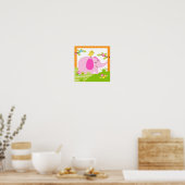 Elephant Oerwoud Animal Nursery Wall Art Afdrukken Poster (Keuken)