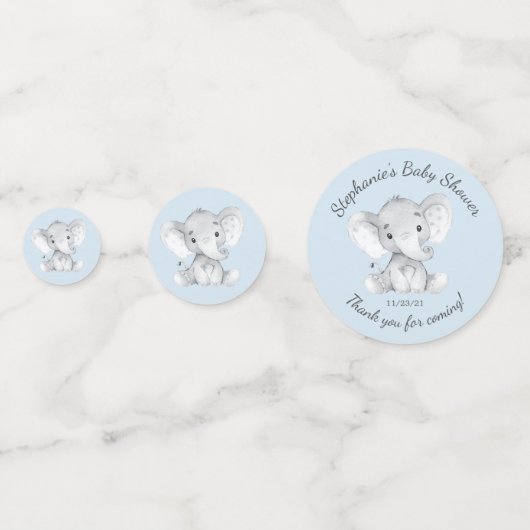 Elephant Oerwoud Animals Baby shower Confetti (Achterkanten)