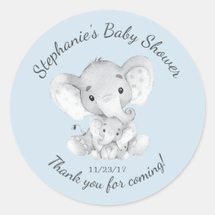Elephant Oerwoud Animals Baby shower Favor Sticker