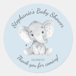 Elephant Oerwoud Animals Baby shower Favor Sticker