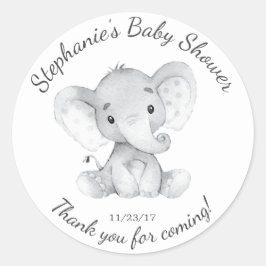 Elephant Oerwoud Animals Baby shower Favor Sticker
