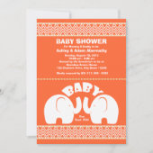 Elephant Oerwoud Baby shower Kaart (Voorkant)