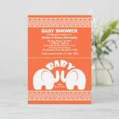 Elephant Oerwoud Baby shower Kaart (Staand voorkant)