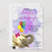 Elephant oerwoud dierneutraal meisje, gefeliciteer kaart (Voorkant)