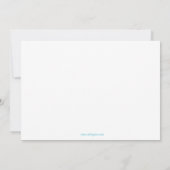 Elephant Oerwoud Dot 5x7 Birthday Uitnodiging blau (Achterkant)