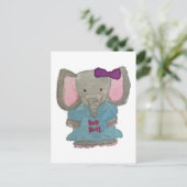 Elephant Oerwoud Friends Baby Animal Water Kleur Briefkaart (Staand voorkant)