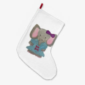 Elephant Oerwoud Friends Baby Animal Water Kleur Grote Kerstsok (Voorkant (Hangend))
