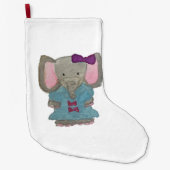 Elephant Oerwoud Friends Baby Animal Water Kleur Grote Kerstsok (Voorkant)