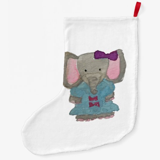 Elephant Oerwoud Friends Baby Animal Water Kleur Grote Kerstsok (Achterkant)
