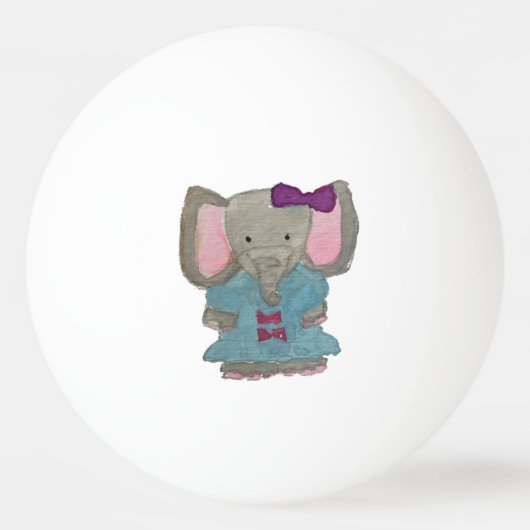 Elephant Oerwoud Friends Baby Animal Water Kleur Pingpongbal (Voorkant)