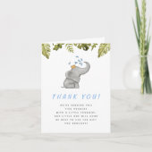 Elephant & Oerwoud Greenery Baby shower Bedankt (Voorkant)