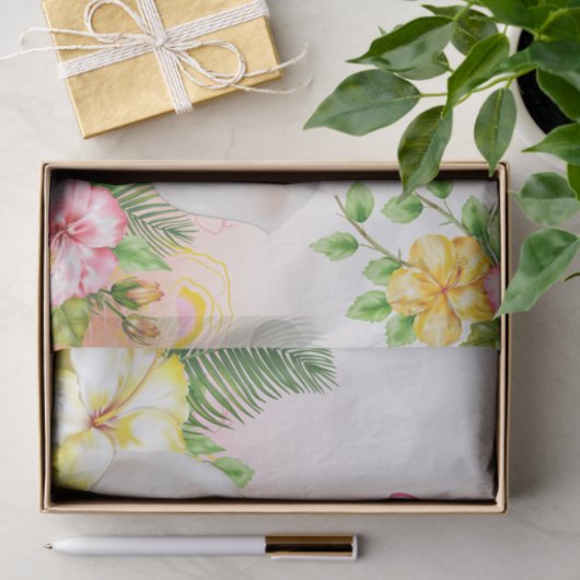 Elephant Oerwoud Safari Gepersonaliseerd Baby show Tissuepapier (Geschenk)