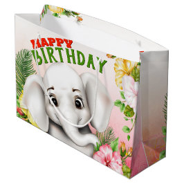 Elephant Oerwoud Safari Girl Birthday Groot Cadeauzakje