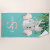 Elephant oerwoud safari strandlaken (Voorkant)