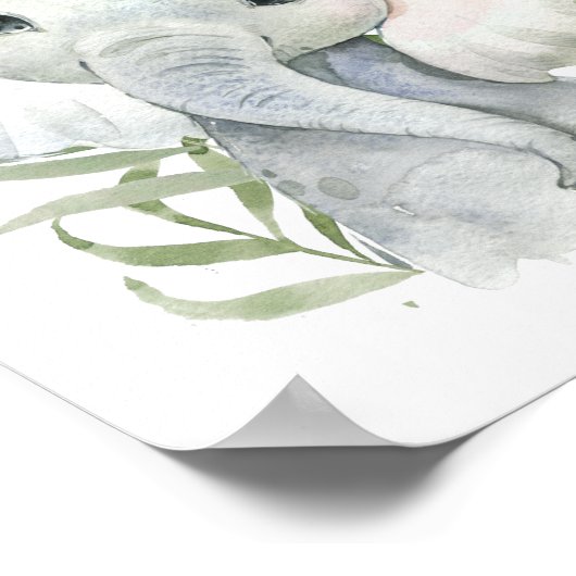 Elephant, Oerwouden, Safari Animals, Palm Poster (Hoek)