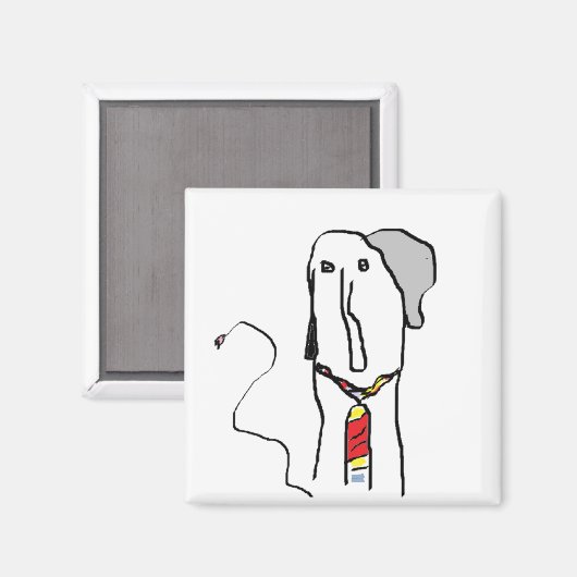 Elephant Office Worker Magneet (Voorkant / Achterkant)