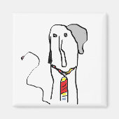 Elephant Office Worker Magneet (Voorkant)