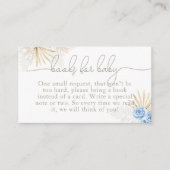 Elephant Oh Boy Safari Baby shower Boekaanvraag Informatiekaartje (Voorkant)