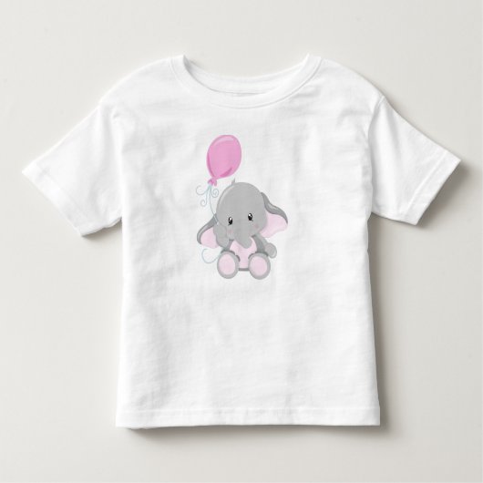 Elephant, olifant met ballon kinder shirts (Voorkant)