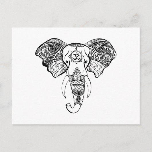 Elephant Om Briefkaart (Voorkant)