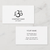 Elephant OM Symbool Modern Cute Animal Visitekaartje (Voorkant / Achterkant)