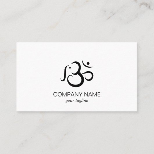 Elephant OM Symbool Modern Cute Animal Visitekaartje (Voorkant)