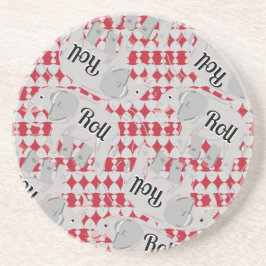 "Elephant on a Roll" Keramisch Onderzetter