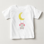 Elephant on a Swing, Cute Elephant, Crown, Moon (Voorkant)
