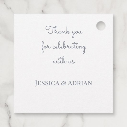 Elephant on Cloud Cute Girl Baby shower Bedankjes Labels (Achterkant)