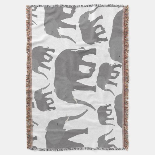 Elephant-ontwerp Deken (Voorkant Verticaal)