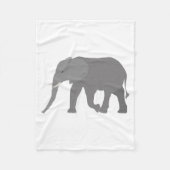 Elephant-ontwerp Fleece Deken (Voorkant)