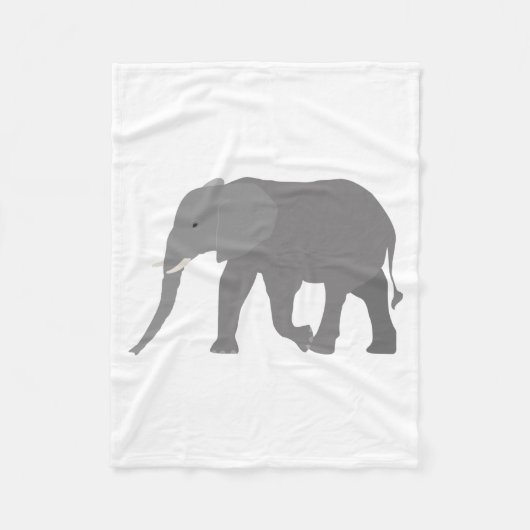 Elephant-ontwerp Fleece Deken (Voorkant)