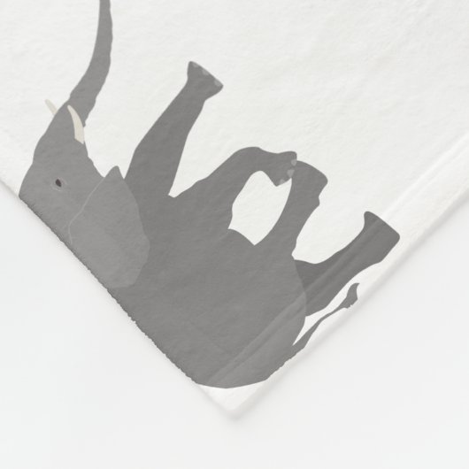 Elephant-ontwerp Fleece Deken (Hoek)