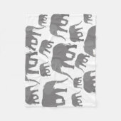 Elephant-ontwerp Fleece Deken (Voorkant)