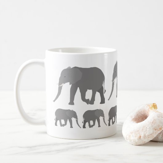 Elephant-ontwerp Koffiemok (Met donut)