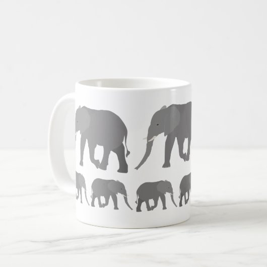 Elephant-ontwerp Koffiemok (Voorkant links)