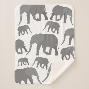 Elephant-ontwerp Sherpa Deken