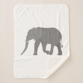 Elephant-ontwerp Sherpa Deken (Voorkant)