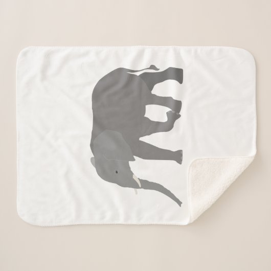 Elephant-ontwerp Sherpa Deken (Voorkant (horizontaal))
