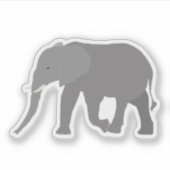 Elephant-ontwerp Sticker (Voorkant)