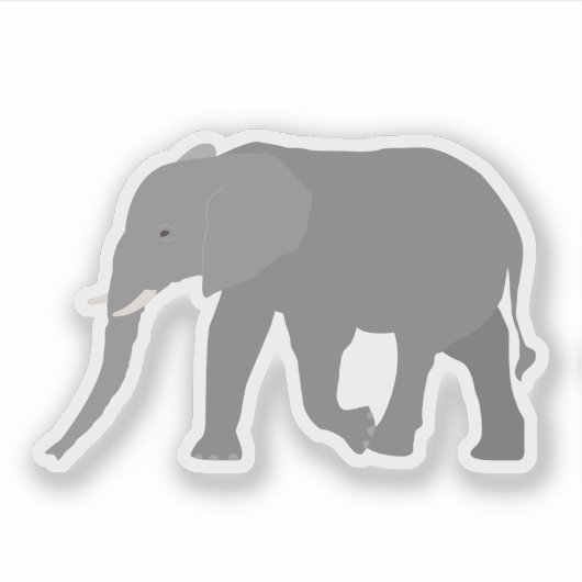 Elephant-ontwerp Sticker (Voorkant)