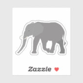 Elephant-ontwerp Sticker (Vel)