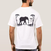 Elephant-ontwerp T-shirt (Achterkant)