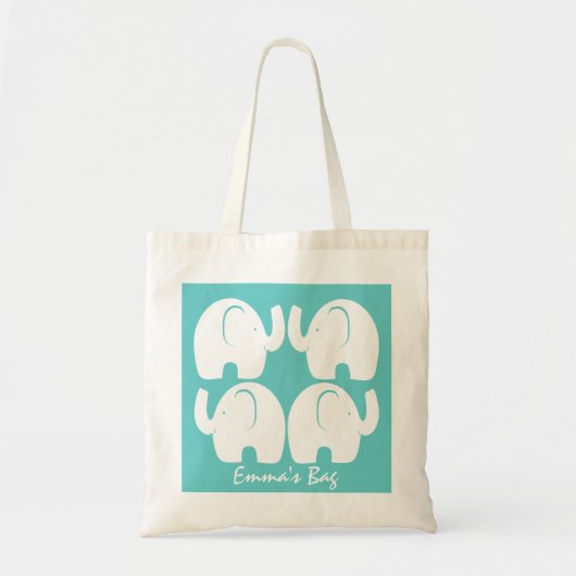 Elephant-ontwerp Tote Bag (Voorkant)