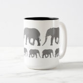 Elephant-ontwerp Tweekleurige Koffiemok (Voorkant rechts)