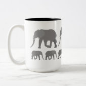 Elephant-ontwerp Tweekleurige Koffiemok (Links)