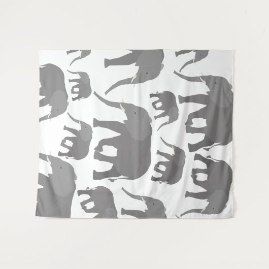 Elephant-ontwerp Wandkleed (Voorkant (horizontaal))