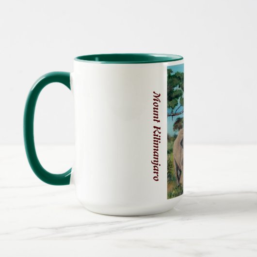 Elephant op de berg Kilimanjaro - Mok (Links)