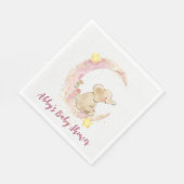 Elephant op een maan met Glitter Servet (Hoek)