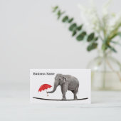 Elephant op een tightroop visitekaartje (Staand voorkant)